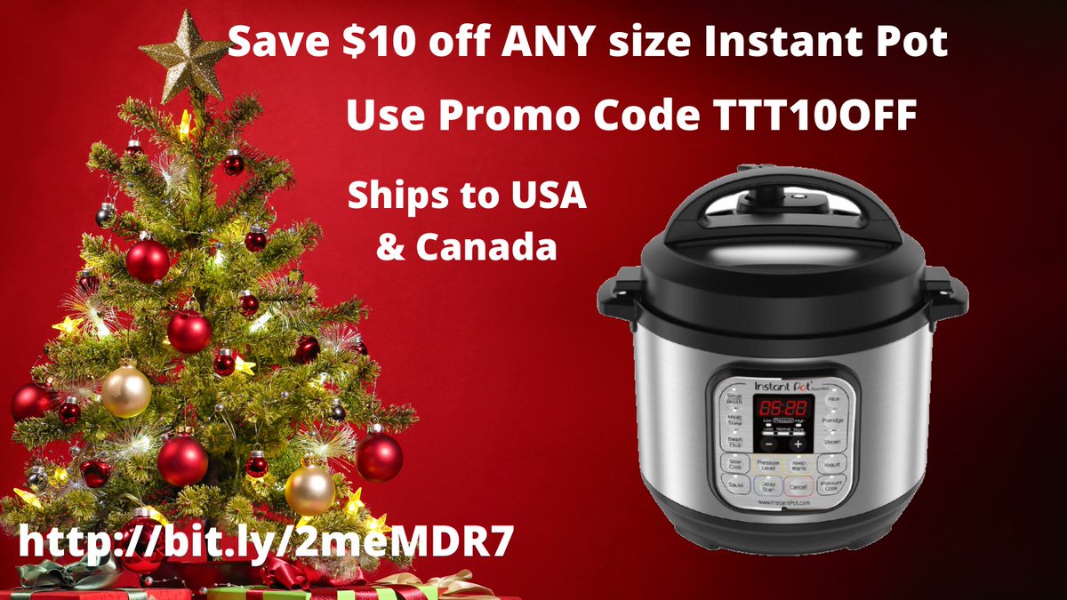 TerriDBurf's tweet photo. Save $10 off any size #instantpot using my Promo Code TTT10OFF at checkout. Check out all the styles
HEREโ> https://t.co/9G0YPVvYjh
#instantpotrecipes #timelesstreasuretrove #pressurecooking #instapot #instantpotlove #cooking #recipes #Christmas #BlackFriday #giftideas #Canada https://t.co/Mez1GZtyPE