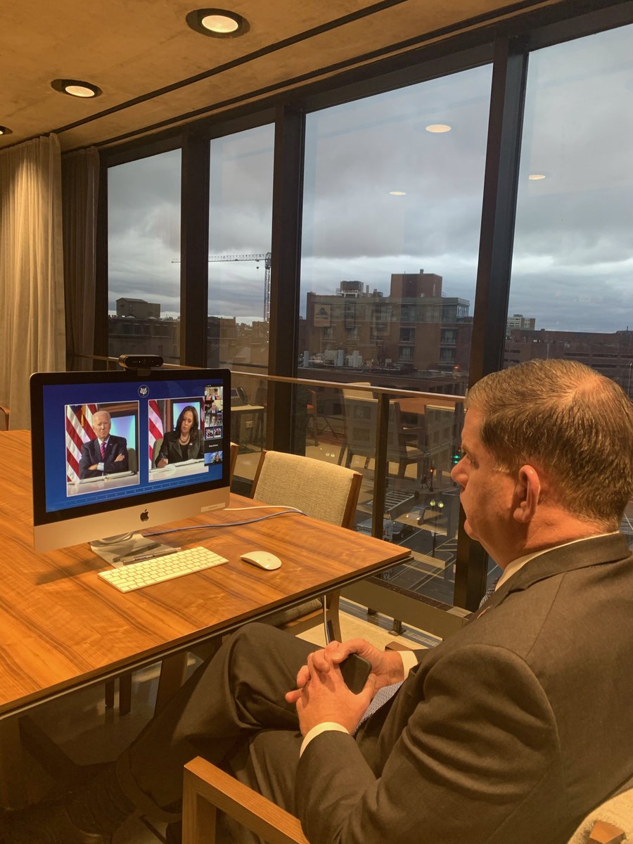 marty_walsh's tweet photo. Thank you @joebiden and @kamalaharris for meeting with the @usmayors Executive Committee to discuss the key issues facing this country. We are at a pivotal point in our nation, and conversations such as the one today serve as a reminder that there are better days to come. https://t.co/ELA5XeAKnh