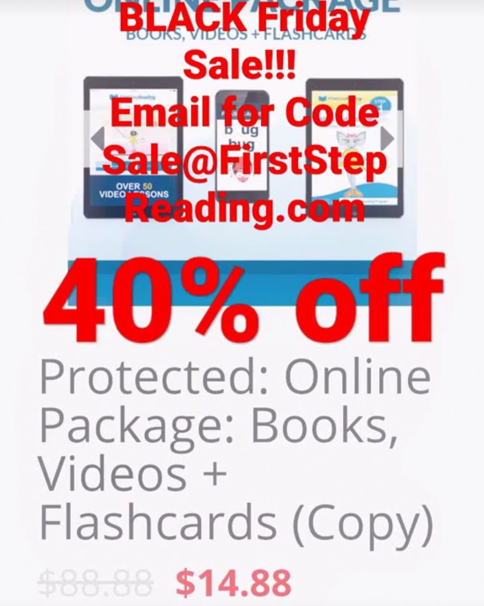 FirstStepReadin's tweet image. Give the Gift of #reading 

40% off with this link and coupon code: read
firststepreading.com/product/online…

#BlackFriday #giftideas
#kids  #momsofInstagram
#kindergarten #read #learning
#christmasgifts #holidays
#Amazon #readingcommunity
#book #book