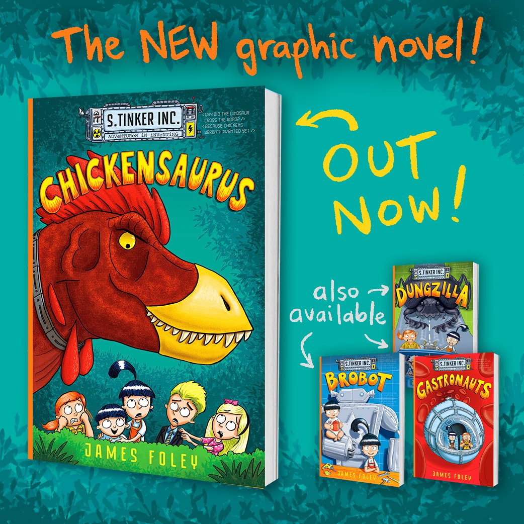 Jamesfoleybooks's tweet photo. My new graphic novel CHICKENSAURUS is a bit like Jurassic Park, but with chickens.

Here's a bit from Chickensaurus that was inspired by a scene from Jurassic Park.

You can order Chickensaurus here: https://t.co/kByGSOhx2U

@fremantlepress #STinkerInc #chickensaurus https://t.co/3NA049KAYM