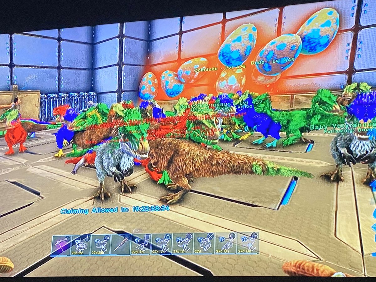 LEGENDSCLUSTER's tweet photo. COLOR FOR DAYS!!!!!😂😂😂

#ArkSurvivalEvolved #Arksurvival #playark #PS4 #pvp #PlayStation https://t.co/kvjXjyKzs8