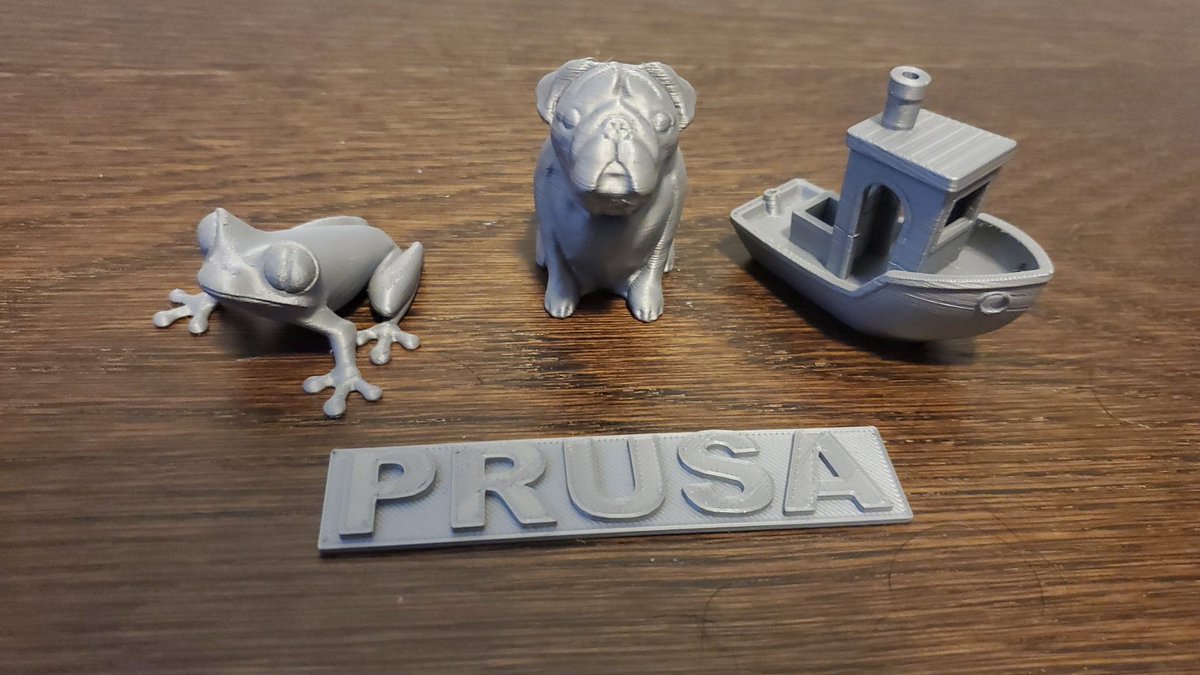 After a while trying to get the high end sheet to work, I went back to the original and using simple PET filament printed some of the stuff that came with the SD card of the printer. I'm shocked how good it looks. Clearly the Prusa team has done a lot of work on the golden path.
