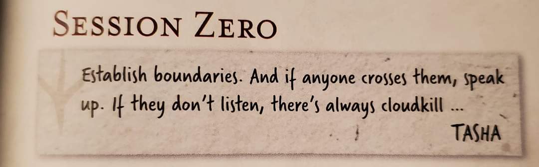 TheDorkForge's tweet photo. Importance of session  Zero, and Tasha's excellent advice! #dnd5e #dndmemes #dndrt #TashasCoE #sessionzero https://t.co/hyzHUkAthV