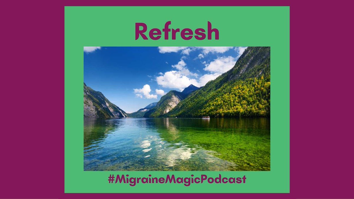 MigraineXalone's tweet photo. It's a wrap! We're closing out Season One of #MigraineMagicPodcast with 30 tips to get you through the holiday season and stave off some of that holiday stress. Join us now!
🎧https://t.co/isg1aBu5DL
[ID:  Mountain lake, blue sky, white clouds, crystal clear water, distant boats] https://t.co/yfS1Pys19J