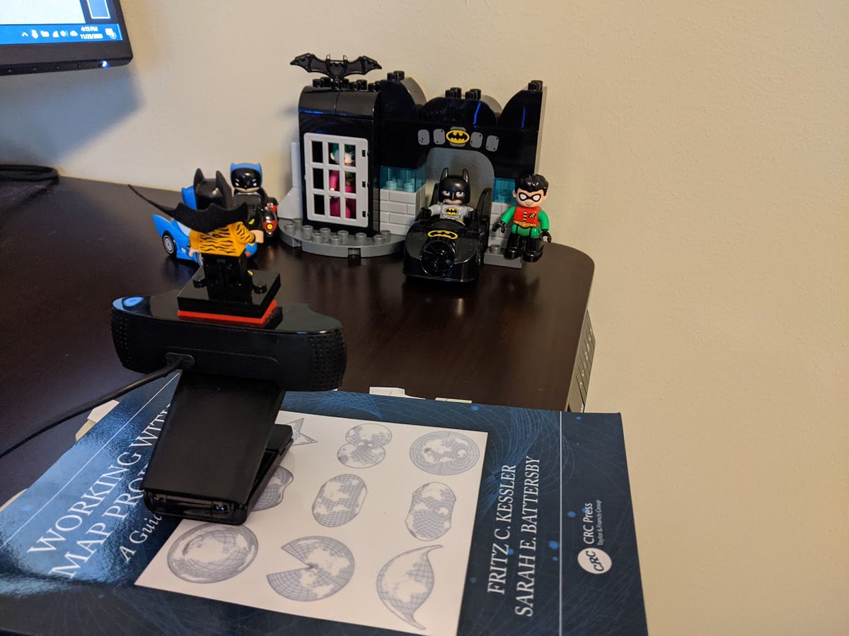mapsOverlord's tweet photo. Finally finished my work-from-Batcave studio. I roll with Duplo these days, but aspire to big kid #LegoZoomHack eventually. Cheers to @deepseadawn and @WolfBruening for inspiration! https://t.co/pkmtJo7vTy