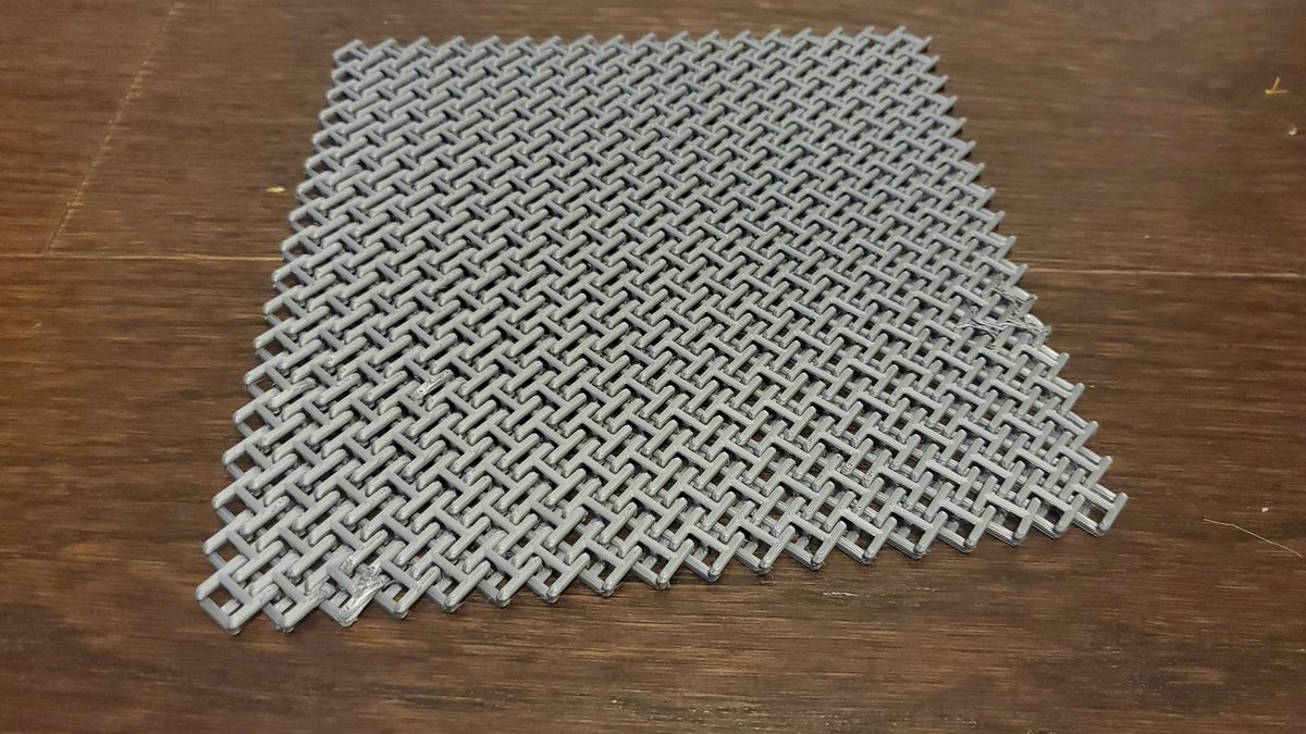 What about fabric? Can we print fabric? Look, it took 16 hours and had a couple of flaws, but it worked! OK, maybe more like chain mail, but still!