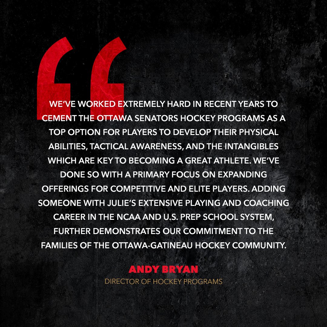 Please join us in welcoming the newest member of the #OSHP and Sensplex family, our Head Hockey Instructor and Senior Player Development Specialist, Julie Knerr!

To learn more about Julie, visit our website: sensplex.ca/julieknerr