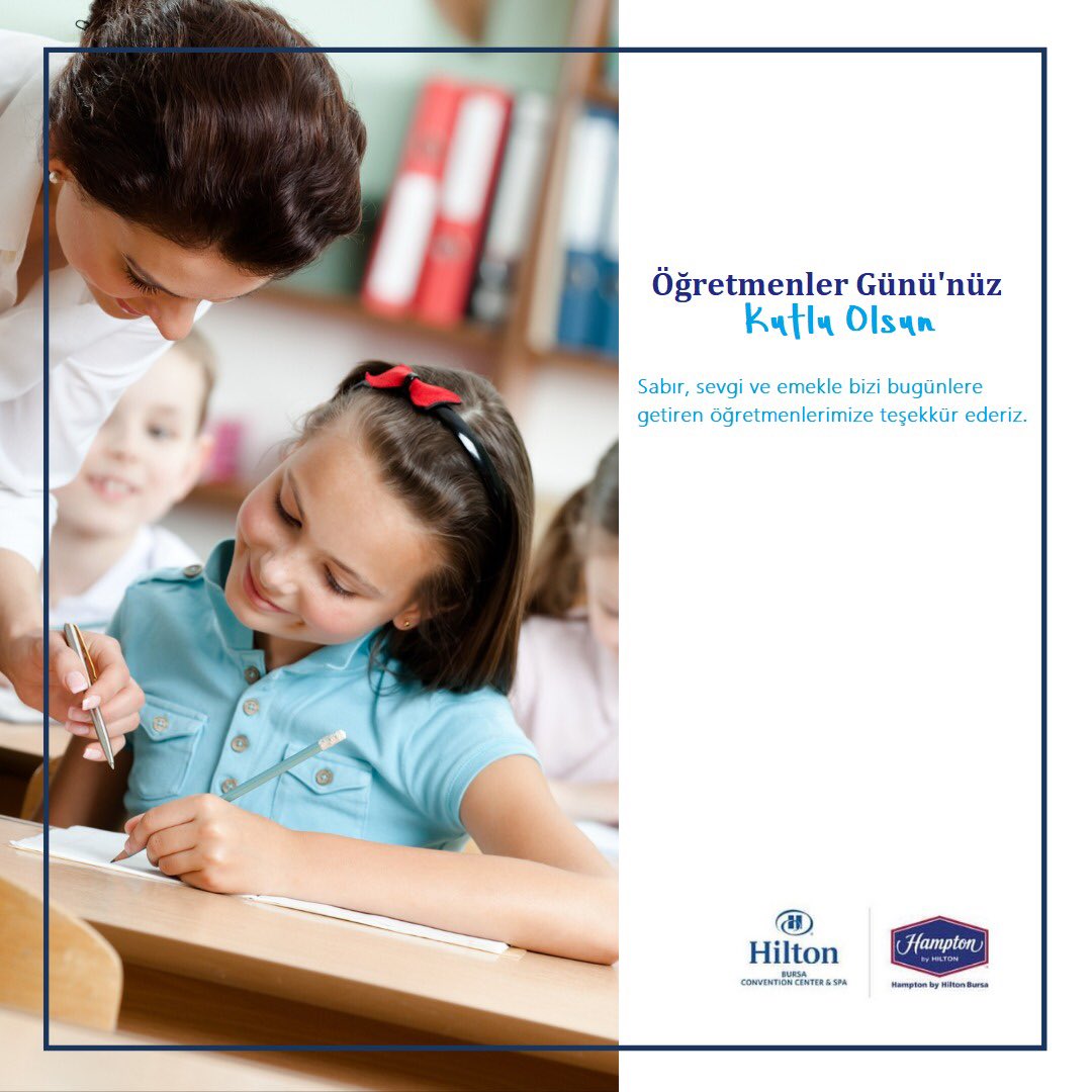 Sabır, sevgi ve emekle bizleri bugüne getiren öğretmenlerimizin 24 Kasım Öğretmenler Günü kutlu olsun. Happy 24th of November Teachers Day.💐
#ogretmenlergunu #teachersday #hiltonbursa
