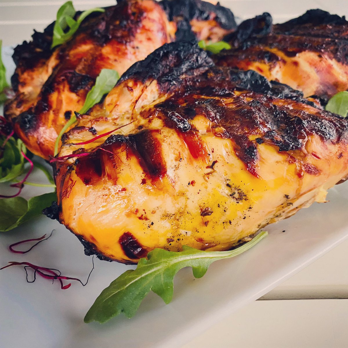 NicBrownell's tweet photo. Sophisticated color, earthy flavor, Lemon Honey Saffron Grilled Chicken is a simple recipe that tastes like a gourmet dinner. The only prep is thinking a day ahead to marinate. Other than that, it’s grill and serve! #recipeoftheday #cooking #Food 
https://t.co/JRit9qeF35 https://t.co/fLiIjsr6Wa