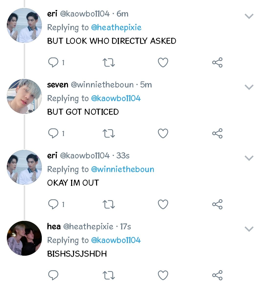 boun doing an #,askguntachai fantalk with his fans and got an unexpected question from his non celebrity ex-lover that no one knew except for his close friends.