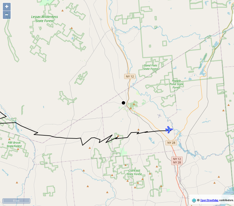 #AE04E2 : 0.5 mi away @ 22000 ft and 83.5° frm hrzn, heading E @ 509.8mi/h 20:01:02 icao:AE04E2. #UpInTheClouds #FastMover #AboveBoonville #ADSB