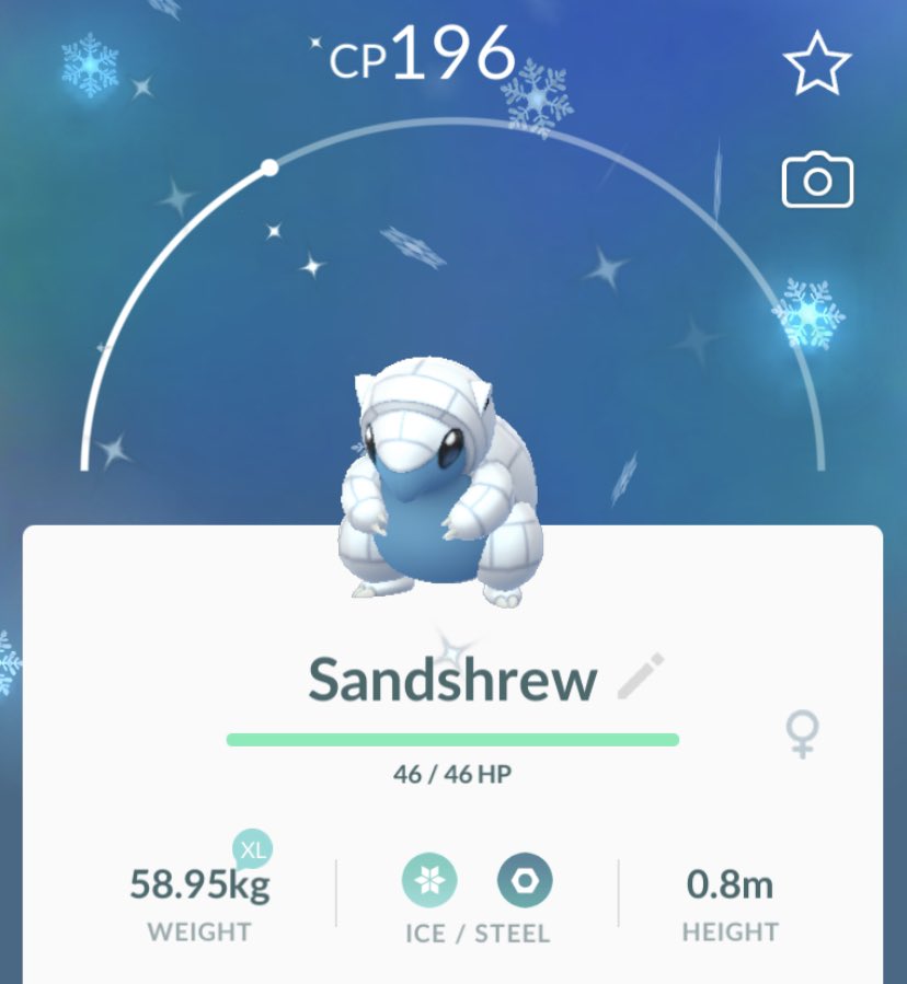 jacqrx's tweet photo. Scooped this shiny Sandshrew just now 😍😍😍 #ShinyCheck #shinypokemon https://t.co/ffFoqkWrNG