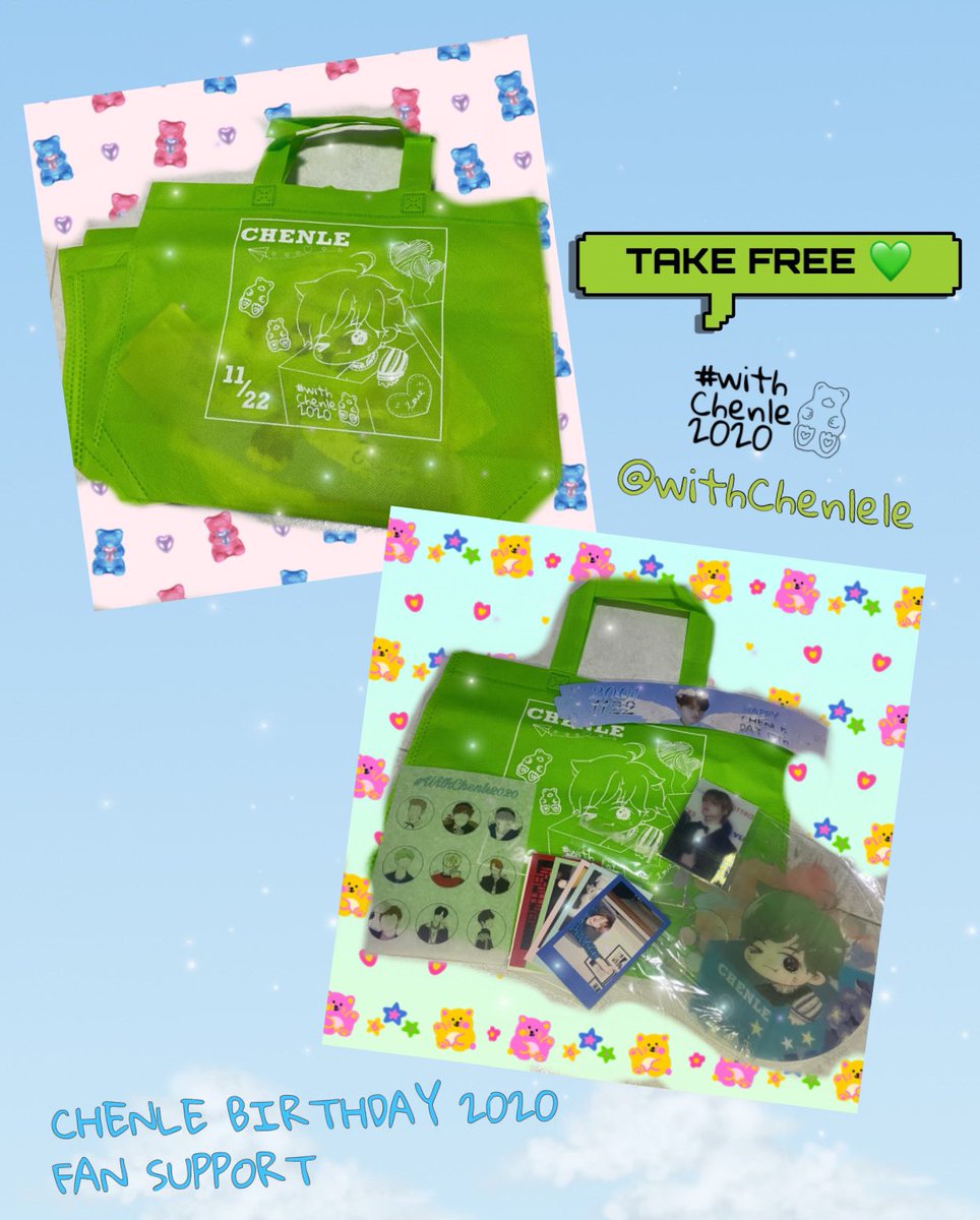 withChenlele's tweet photo. Hello!
I’ll be placing some stock of fansupport bags at @resonancenct_  tomorrow! I can’t be there due to schedule but their admins have offered kind help to place at fs table for people to take free. No limit or requirement so you may take as many as you want😉
 #withChenle2020 https://t.co/C6GjDRuGlE