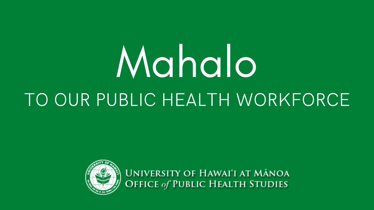 On Public Health Thank You Day, we at OPHS send a sincere mahalo nui loa to our incredible public health ‘ohana working hard to keep our communities healthy! #phtyd