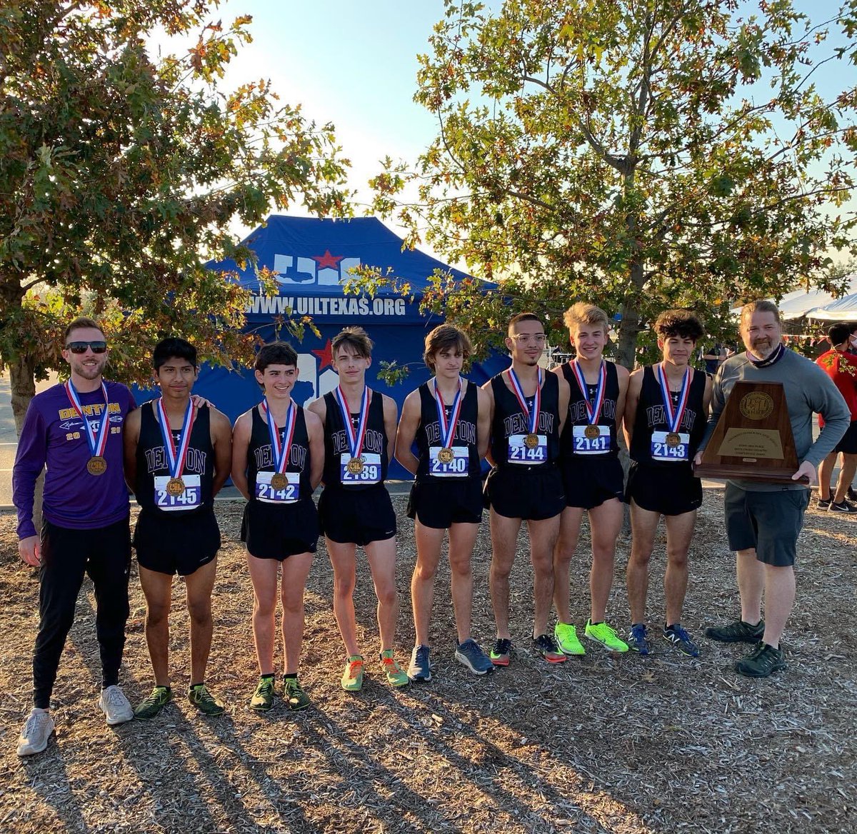 Congratulations to the Denton high cross country tram on finishing 3rd in the state