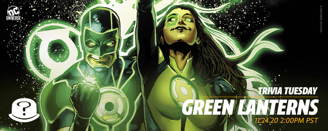 In brightest day, in blackest night, get ready for a trivia fight! This #TriviaTuesday we’re celebrating 80 years of GREEN LANTERNS. 11.24 at 2PM! yourdcu.com/2KsCnB2