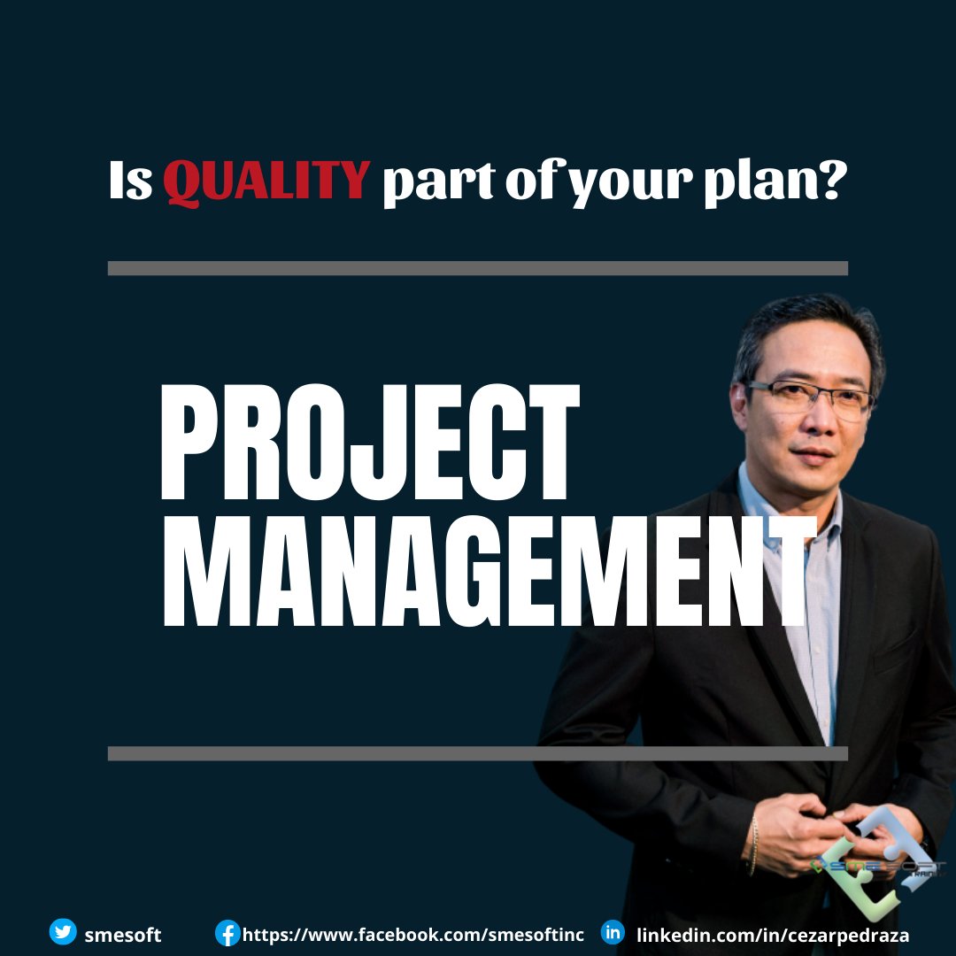 Is QUALITY part of your plan?   

Then, why you feel like your catching the time? why you'd feel something is wrong?

Can you comment your insight below?

#smesoftinc #projectmanagement  #projectmanager #projectmanagementtools #project #CRP