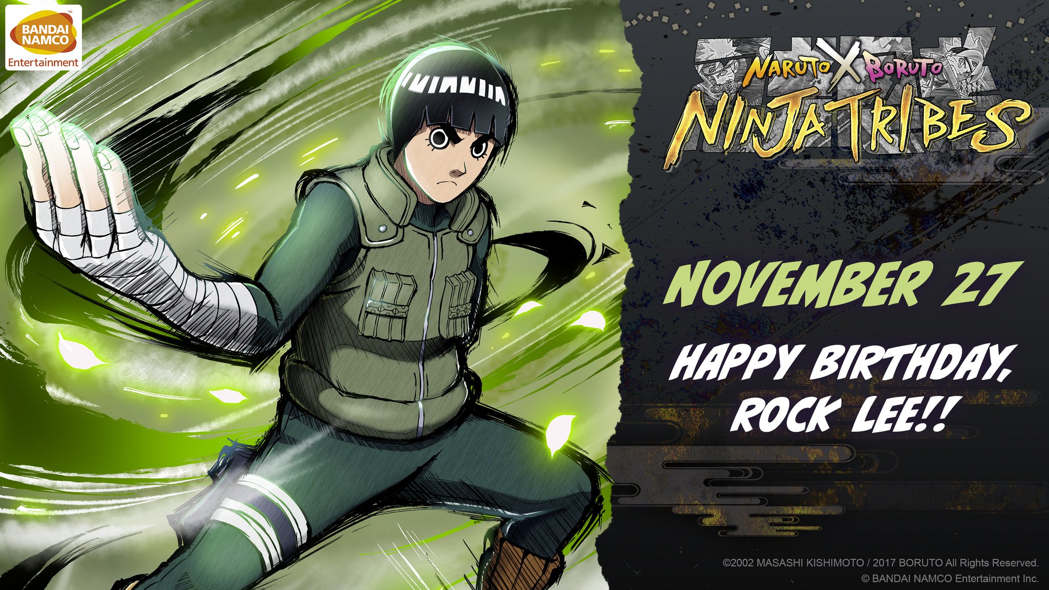 Happy Birthday, Rock Lee!! It\s still the springtime of youth!! 