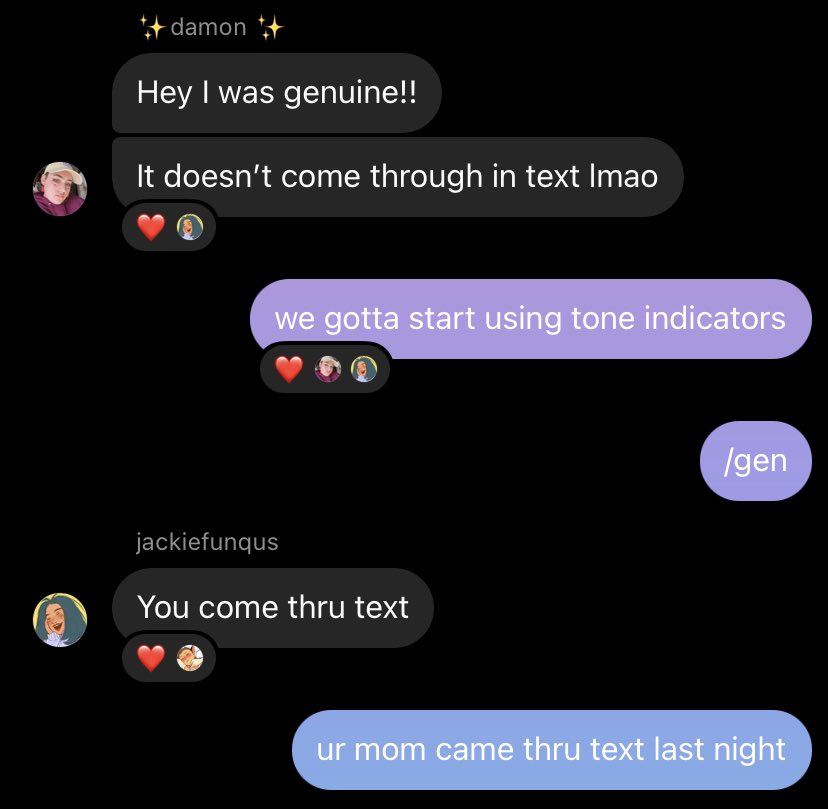 the gang considers using tone indicators