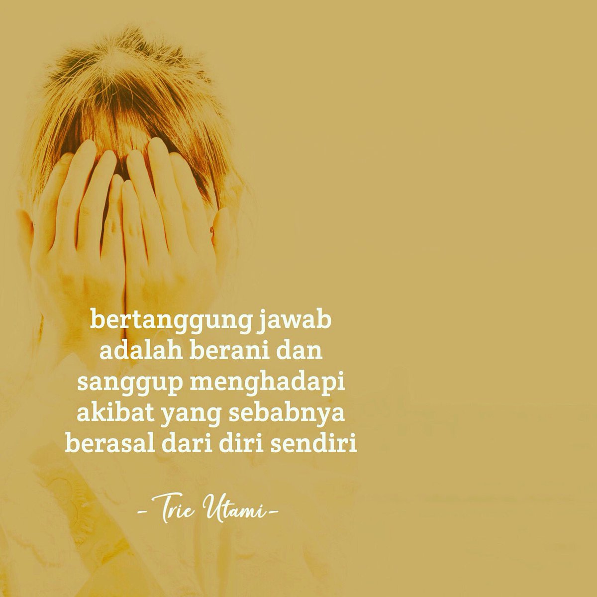 Sahabat sayang,
Selamat hari Selasa...

bertanggung jawab
adalah berani dan
sanggup menghadapi
akibat yang sebabnya
berasal dari diri sendiri

Ketjup saiyang...

#trieutami
#triedimension
#9arahmataangin
#sayangiindonesia
#singingiie
#kamalaisambhara