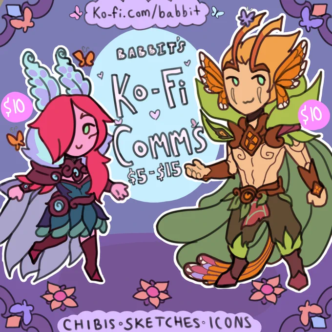 I'm opening up Ko-fi commissions if you're interested!!

10 slots available, doing sketches, chibis, and icons! Please check it out if you can!~ 

Thank you!! ?(Link is also in my description ^^)

https://t.co/mavig5lr3O 