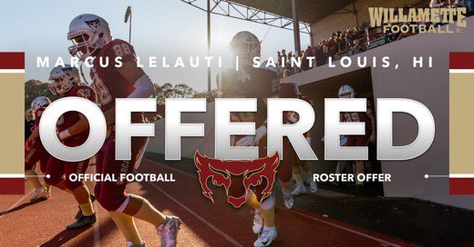 marcuslelauuti's tweet photo. Blessed to say I received an offer from Willamette University! Thank you @CoachRob808 for the opportunity! https://t.co/lXqkgx35Kd