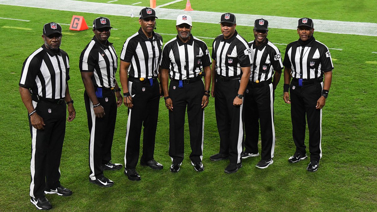 NFLUKIRE's tweet image. History. 

For the first time in history last night, an all-Black officiating crew officiated an NFL game.