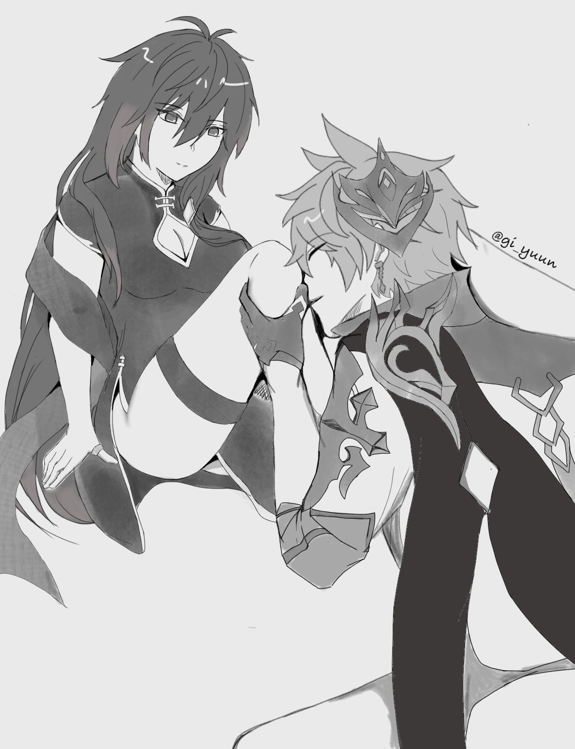 Yun☕️ al Twitter: "Idk why but i just want draw female form Zhongli..  that's it🙏 #타르종려 #タル鍾 #Tartali #Chili https://t.co/Gr0KiDjDUV" / Twitter
