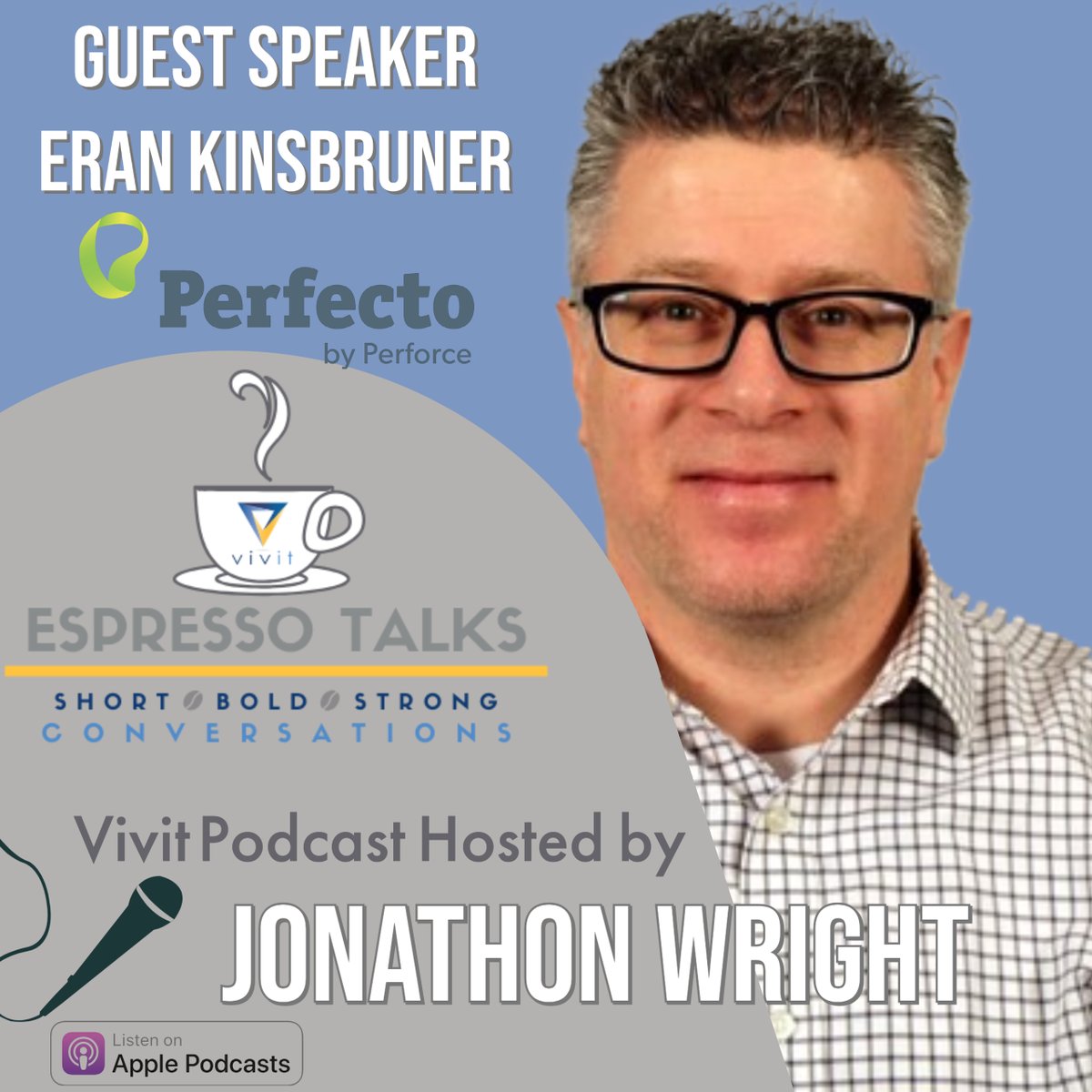VivitWorldwide's tweet image. Vivit Worldwide #EspressoTalks welcomes #VirtualCommunityDays Gold Sponsor @perfectomobile . @JonathonWright chats w/ @Perfecto @ek121268  Author of Accelerating Software Quality: Machine Learning and Artificial Intelligence. Give a listen today! bit.ly/3m151XO