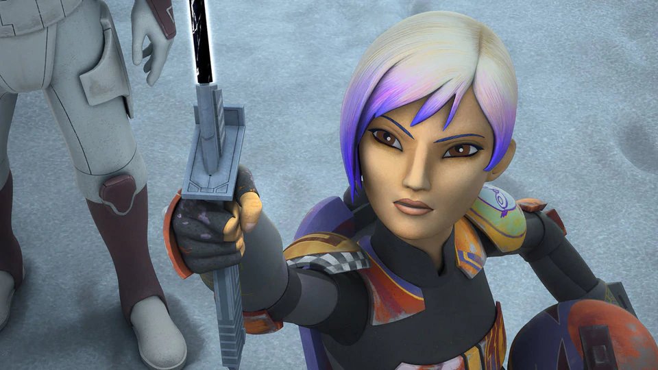 6. Sabine Wren!!!!! 484 votes (5%)(also, WHOOPS) turns out I have been adding the percentages wrong this whole time cuz I can't math, so just move everything two decimal places over because I'M HORRIBLY DUMB)