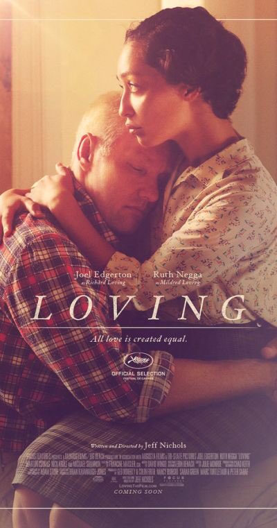 #Loving; #AllLoveIsCreatedEqual.
#JoelEdgerton #RuthNegga -  #RichardandMildredLoving, #TerriAbney, #AlanoMiller, #AndreneWardHammond, #ChrisGreene, #QuinnMcPherson, #WinterLeeHolland.