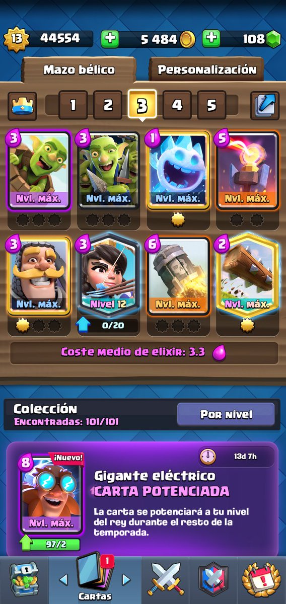 leandrotapia203's tweet photo. Rip CR, pongo en venta mi cuenta.
Tiene 52 cartas max
Record de 7116
18 Wins https://t.co/TExfuSHN8a