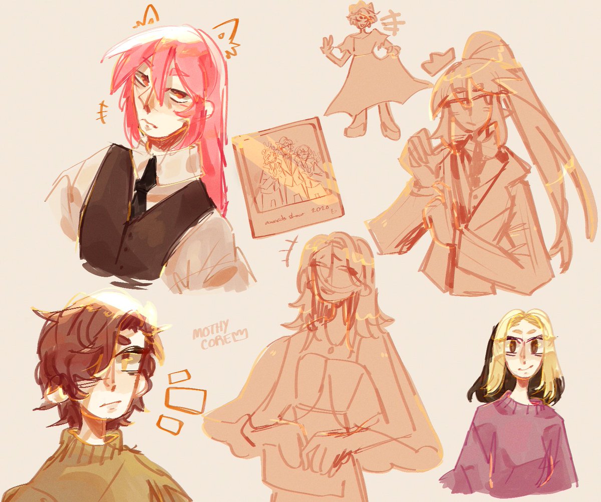 #dsmpactors + other doodles from stream tonight!!!!!! that was rlly fun hehe 

#dreamsmpfanart 

au by @charIiewastaken + @koyfishh 