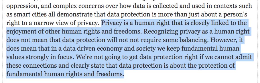 Can we just place this highlighted passage verbatim into the preamble of the next draft?  #C11  #CPPA Written by  @TeresaScassa here:  http://www.teresascassa.ca/index.php?option=com_k2&view=item&id=333:it%E2%80%99s-not-you-it%E2%80%99s-me?-why-does-the-federal-government-have-a-hard-time-committing-to-the-human-right-to-privacy