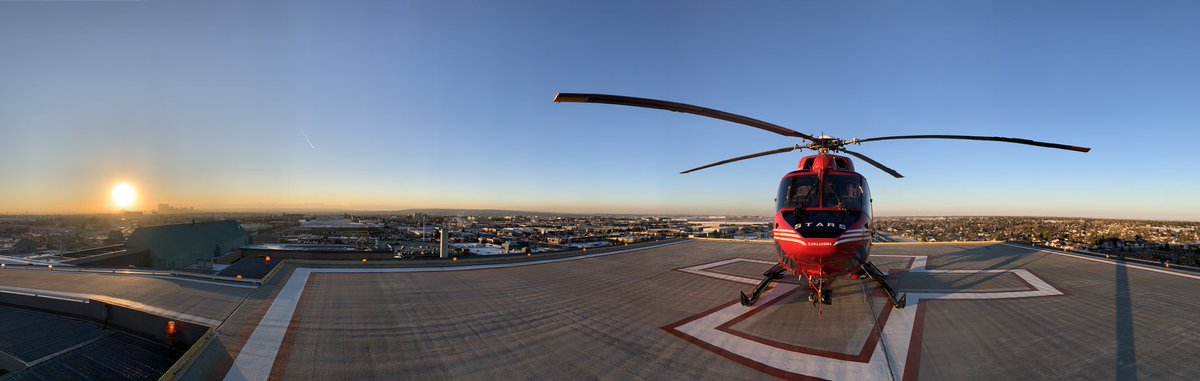 Mission complete and safely back in Calgary. #starsairambulance #bk117 #hems #helicopter #yyc 🚁🏥🇨🇦