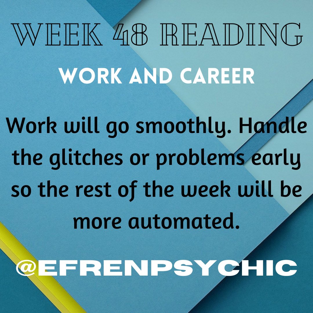 EfrenPsychic's tweet photo. ⁣🪐 Week 48 Reading. November 22nd - November 28th, 2020. For inquiries on personal readings info in bio.

#tarot #tarotcards #tarotreading #psychic #sandiegopsychic https://t.co/fwOYxkLy1E