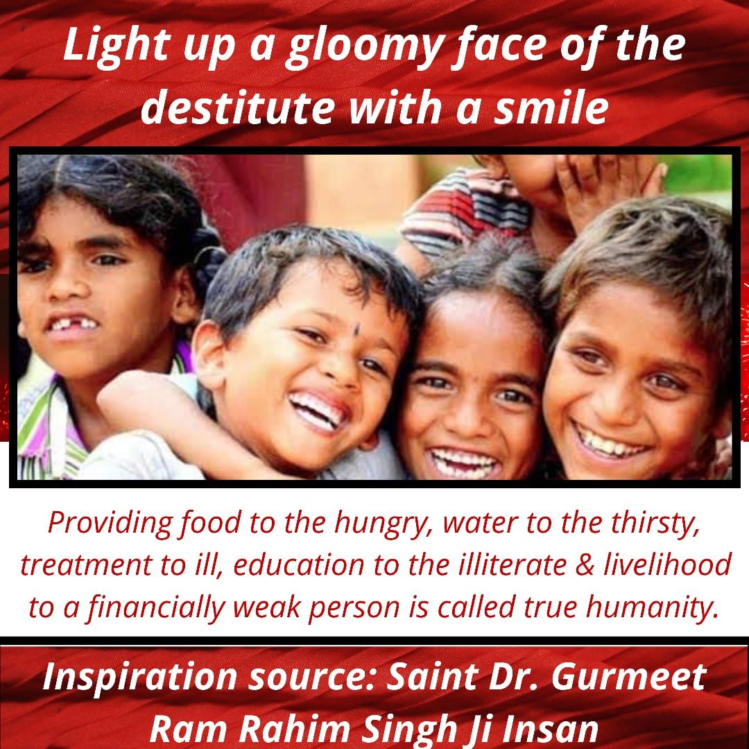 NainaInsan8's tweet photo. Smile is so precious if we succeed to give it on someone face its so fascinating. Our volunteers #DeraSachaSauda always ready for #ServeNeedy_ServeSmiles by various welfare tasks. Under guidance of #SaintDrMSG we try to spread happiness and serve mankind. https://t.co/gj9a84JY0g