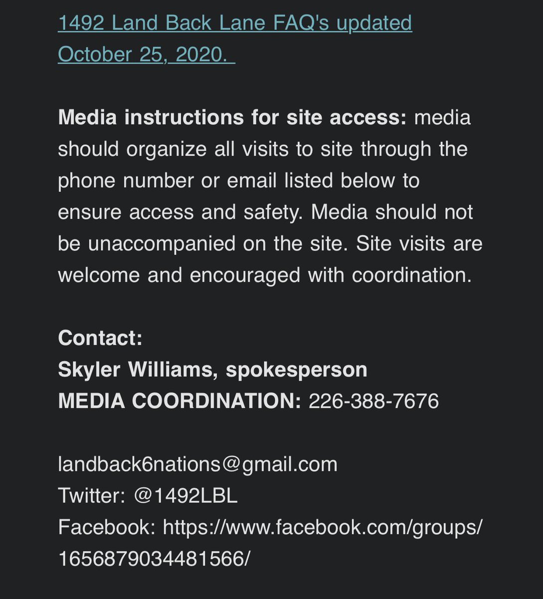 PRESS RELEASE: <a href="/1492LBL/">#1492LandBackLane</a> issued a press release for tomorrow's court proceeding. 16 people who have been arrested in connection to #1492LandBackLane will be present in court via zoom. Co-host of #1D1M, <a href="/KarlDockstader/">Karl Dockstader</a>, will be one of those people.