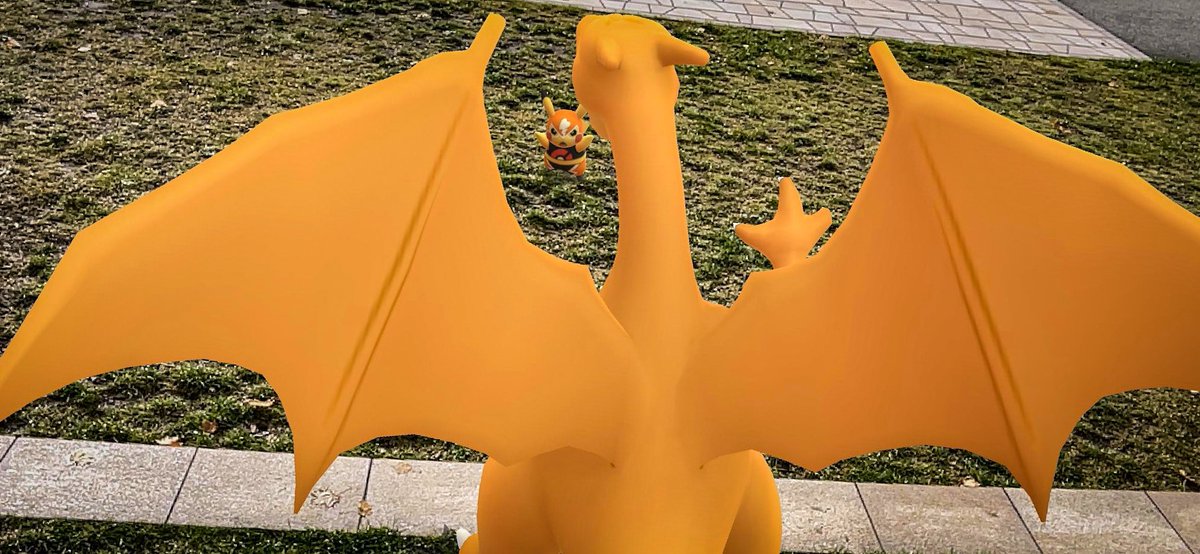 ci_ronnu_p's tweet image. オレより強い奴に会いに行く
vs リザードン
#PokemonGO #ARPlus #GOsnapshot
#SharedARExperience
#オレっ娘 #マスクドピカチュウ
#ピカザマスク #リザードン
#ImLookingForSomeoneStrongerThanMe