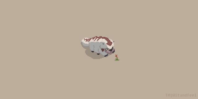 thamesis09's tweet photo. little #appa, #AvatarTheLastAirbender for @PenBearStudios.

 #PenBDaily #pixelart #digitalart #challenge #aseprite https://t.co/GlgmjCng1b