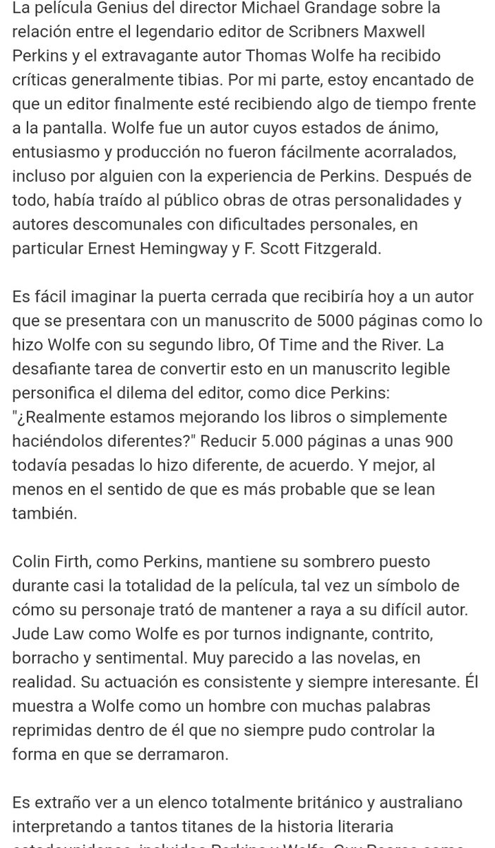 Ahora las críticas, variadas, hasta tirando a malas. Al parecer esperaban más del debut de Michael ya que es un director de teatro reconocido, o afirman que es "muy de teatro" y que teniendo tremendo equipo no supo llevar el barco. Pero también tuvo sus buenas críticas+