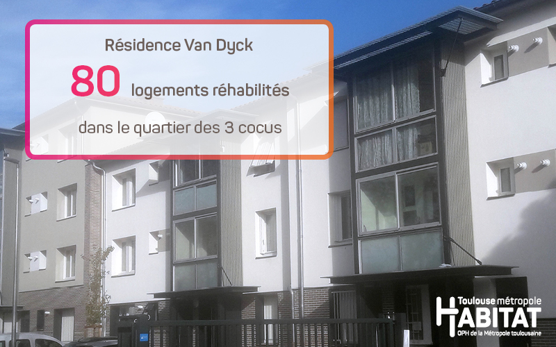TMHabitat's tweet photo. #3Cocus fin de la #réhabilitation des 80 logements de Van Dyck. 3 366 000€ soit 42 000€ par logement cofinancés par la région @Occitanie et l’@AnruOfficiel Objectifs confort, sécurité, éco d'energie #QualitéDeVie des #Locataires et 👉 https://t.co/lXTWAec1Rc https://t.co/lznSsmQcvv
