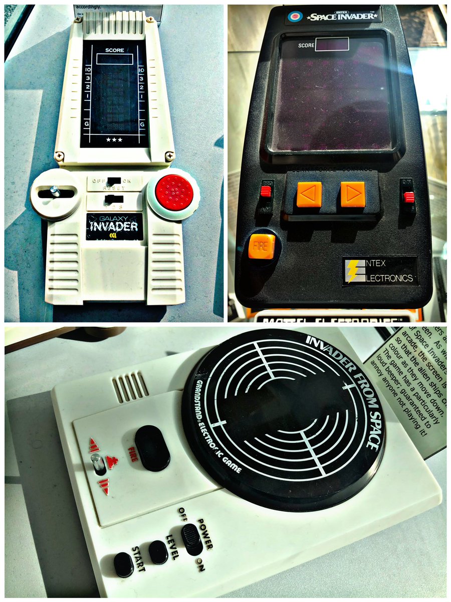 SWRetroComp's tweet photo. Today’s #RetroTrio offers you #GalaxyInvader, #SpaceInvader and #InvaderFromSpace. Which will you keep, gift to a friend and delete forever? #RetroComputing #ComputerHistory #RetroGaming #VideoGames #CGL #Entex #Grandstand https://t.co/UxPFcBADxO