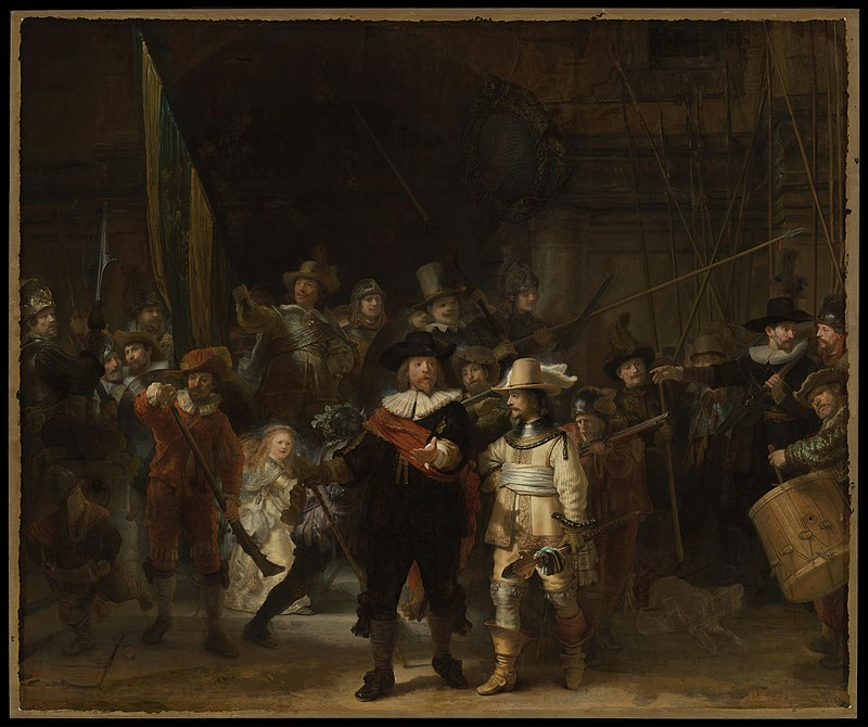 Rembrandt's other famous piece "The Night Watch" where the play on words from the title applied to the mv, as well as the whole profession of thievery lol.