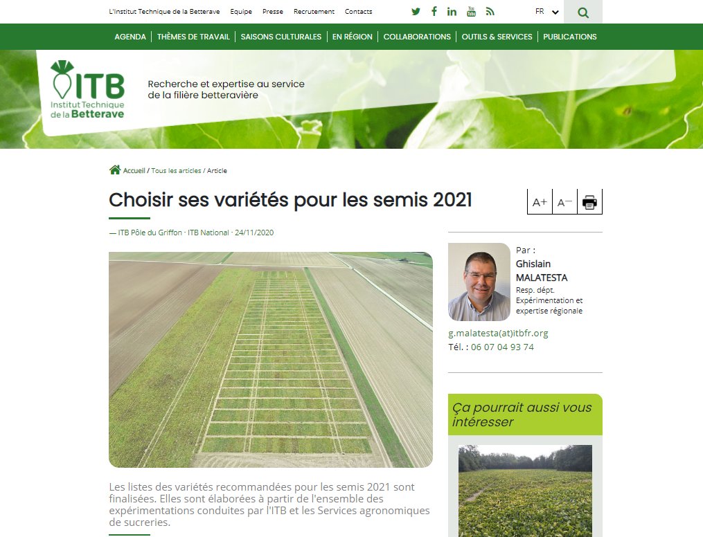 ITB - Institut Technique de la Betterave tweet media
