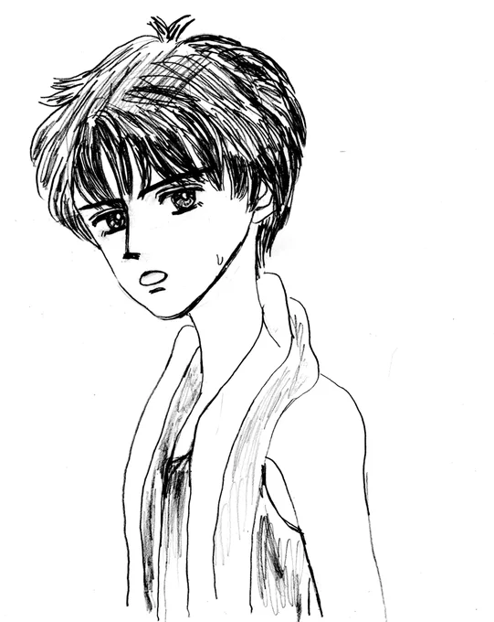 #模写 #ときめきトゥナイト #アナログ #シャーペン画
江藤蘭世の悶々より ボクサー真壁俊 https://t.co/HOWhL9M97e 
