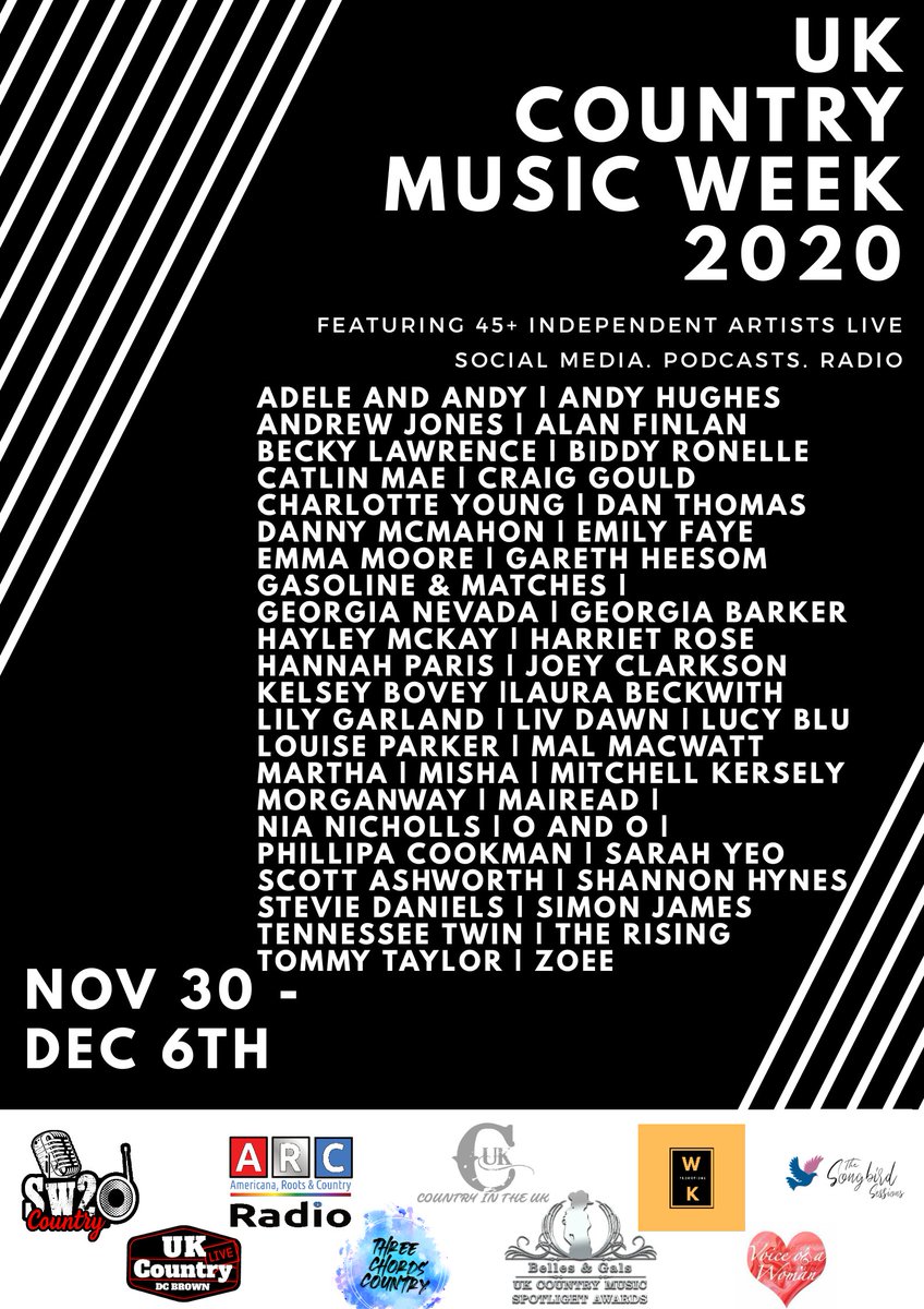SW20Country's tweet photo. Good morning, tonight we are previewing, #UKCMW. 9PM @SW20Radio.
Featuring some of the acts who will be involved! https://t.co/Zw9bVrGRDg