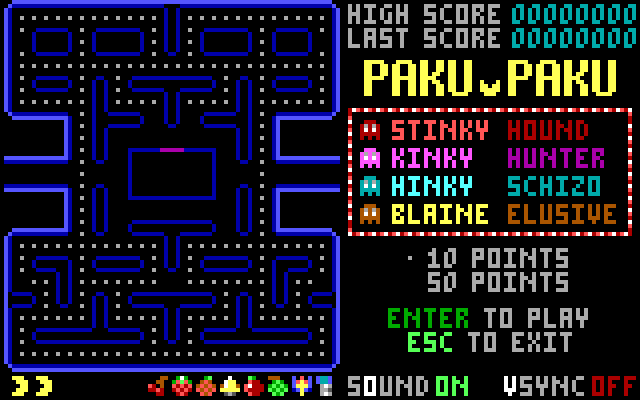 There were actually quite a few other games that used this weird mode to squeeze more color out of a CGA card back in the day. And the modern homebrew creation Paku-Paku shows just how good it can look. Plays great too.