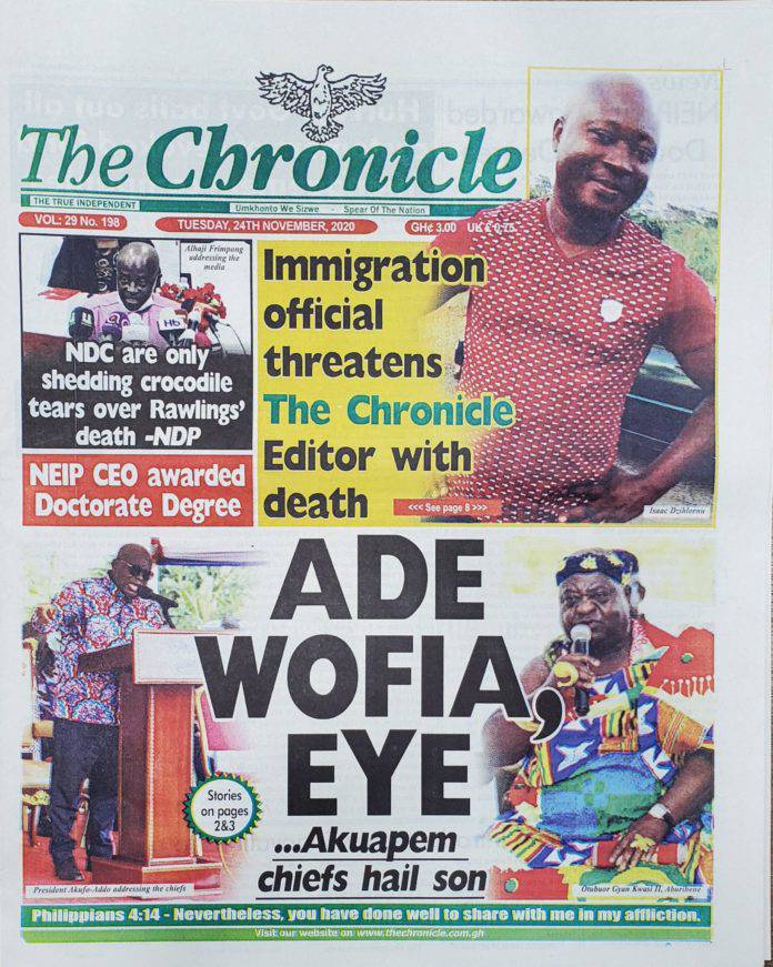 skyfm967's tweet image. Newspaper Headlines Wednesday November 24, 2020

Big Breakfast Show 🔛 @skyfm967 
#SkyBBS #JoySMS