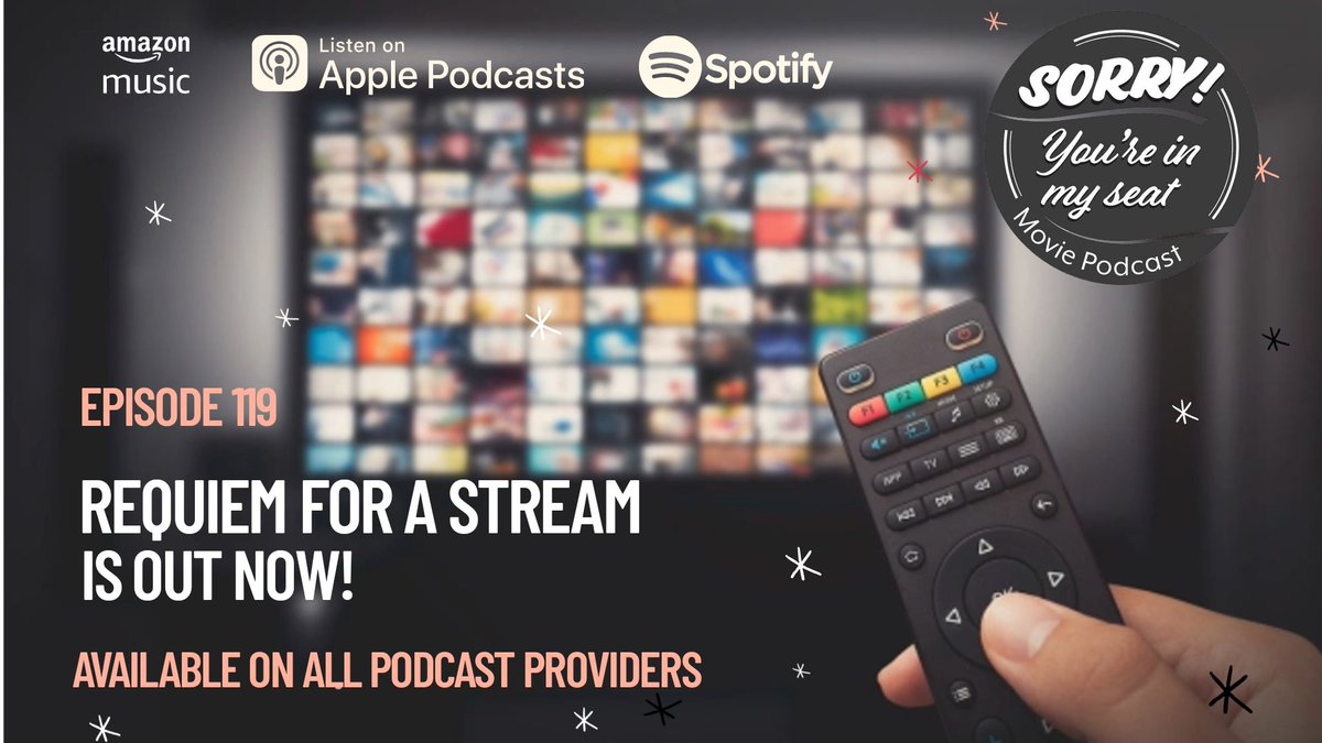 🎙️ Episode 119 is out now! 

🎧 This week we take to streaming services to review 9 random #Films, incl. The King, The Platform &amp; His House. 

Available from all #podcast providers, or by using this link: 
linktr.ee/SorryYoureInMy…

#podnation #podcastHQ #podpeople #FilmTwitter